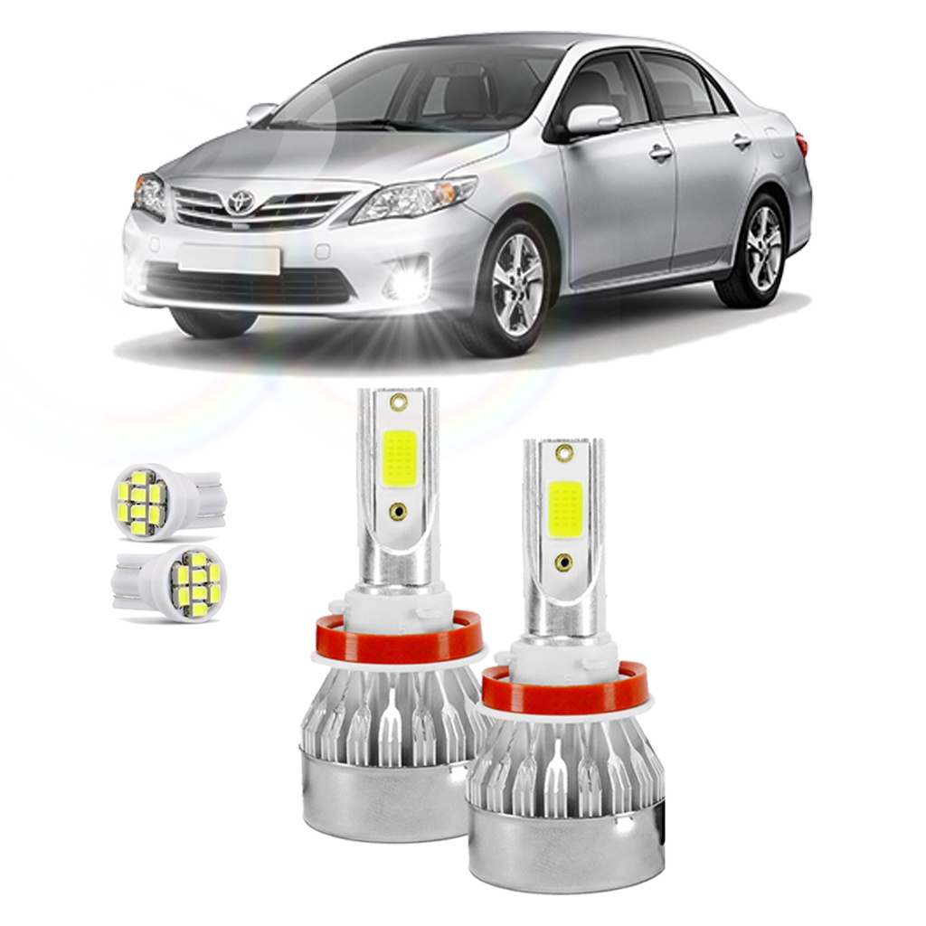 Kit Ultra Led Milha Toyota Corolla 08/14 20000 Lúmens 6500k em Oferta na Shopee