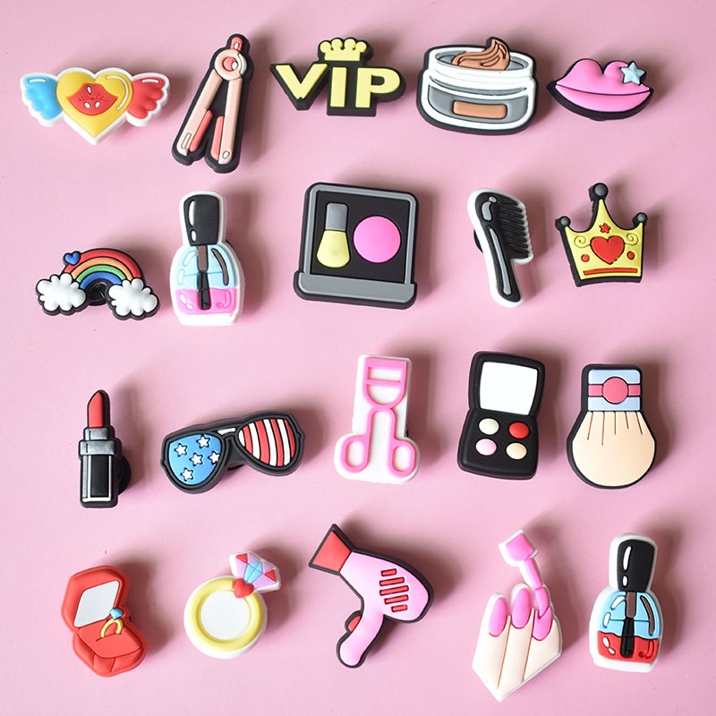 Encantos De Sapato Para Tamanco Decoração Pinos Novo Colorido Moda Cosméticos Botão