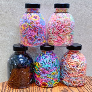 B Mamãe Casa do Bebê Cor da Casa do Bebê Faixa de Borracha Pequena Descartável Anel de Borracha Alta Elástica Corda de Cabeça Durável para Crianças Faixa de Borracha para Cabelo Corda de Cabelo