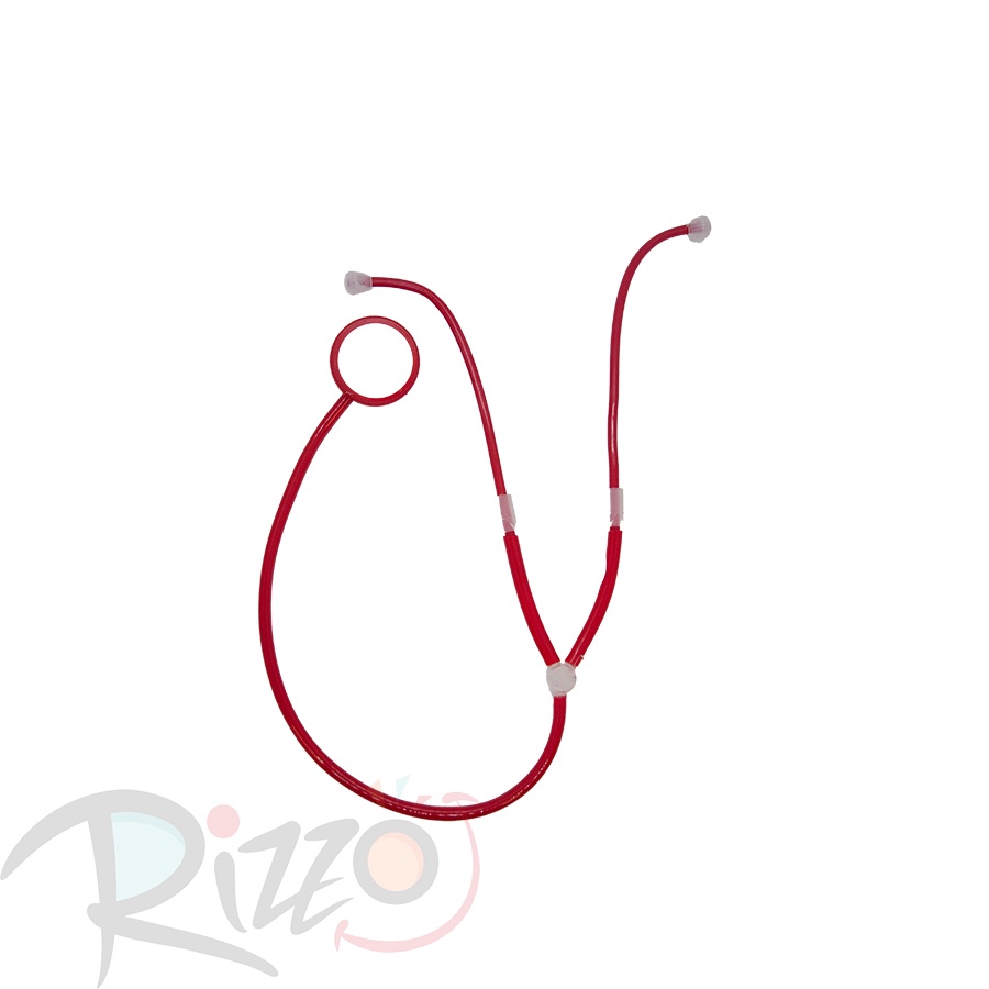 Adereço de Carnaval - Estetoscópio Plástico - Vermelho - NYR6474 - 01 unidade - Rizzo - Home & Living