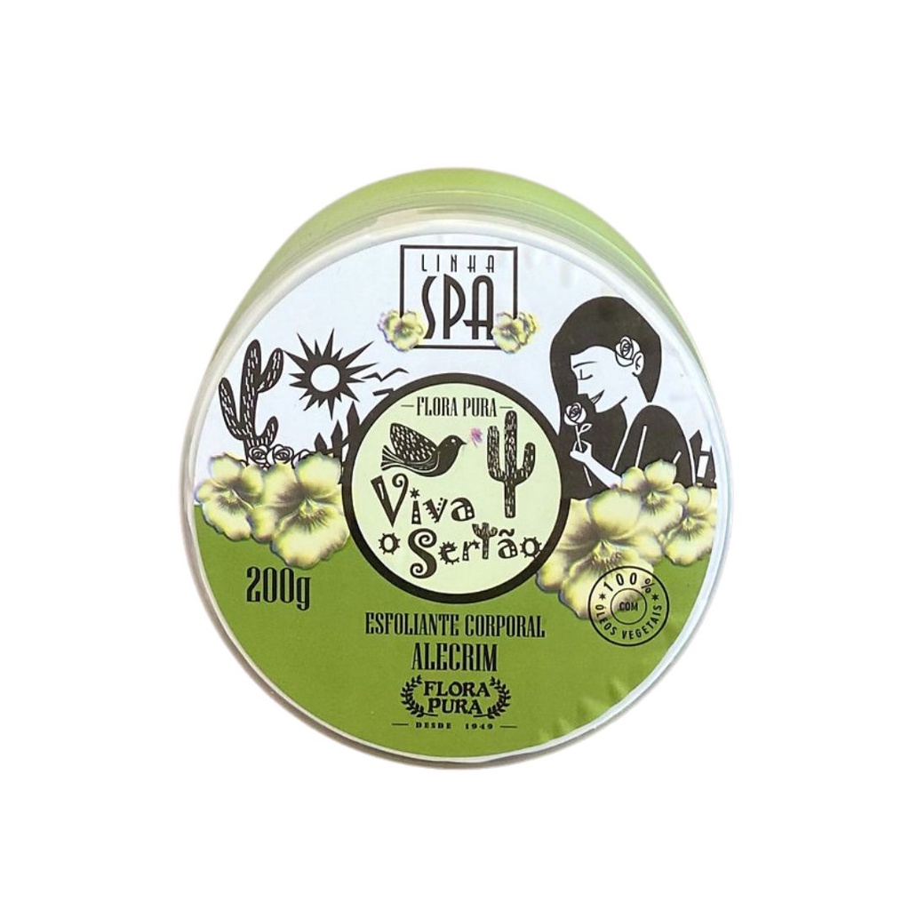 GEL ESFOLIANTE CORPORAL DE ALECRIM 200G FLORA PURA
