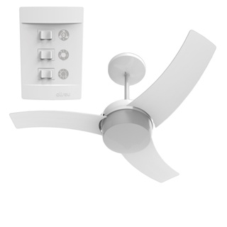 Ventilador De Teto Silencioso Aliseu Wave Branco Com Controle De Parede em Oferta na Shopee