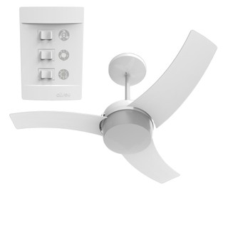VENTILADOR DE TETO SILENCIOSO ALISEU WAVE BRANCO COM CONTROLE DE PAREDE em Oferta na Shopee