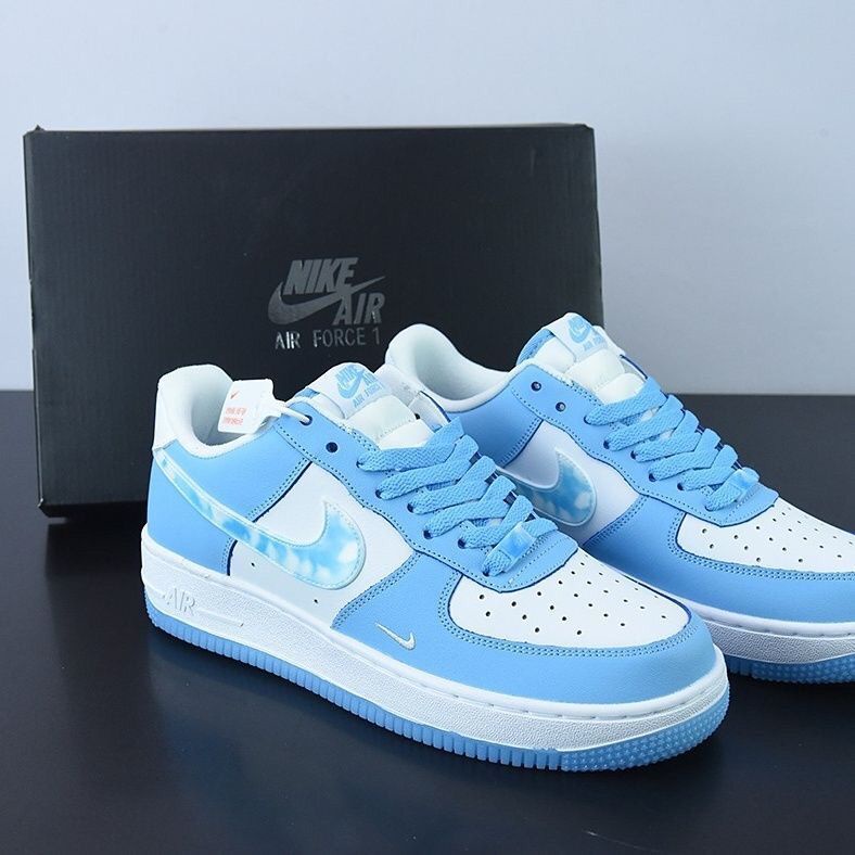 Tênis Nike Air Force 1,Sapatos de mesa azul branco,Tênis skate Unissex,sapatos  de basquete confortável,tênis de corrida Alta qualidade - Escorrega o Preço