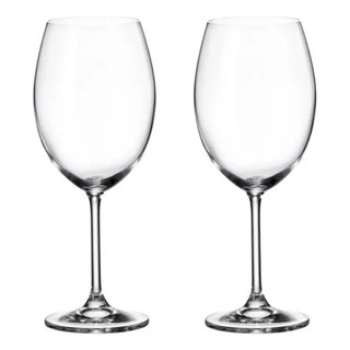 Jogo de Taça de Vinho Água Cristal Bohemia 580 ml Kit 2 Unidades