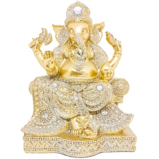 Estatueta Ganesha Enfeite Decorativo Prosperidade Decoração Zen Estátua Decorativa Elefante Indiano Hindu