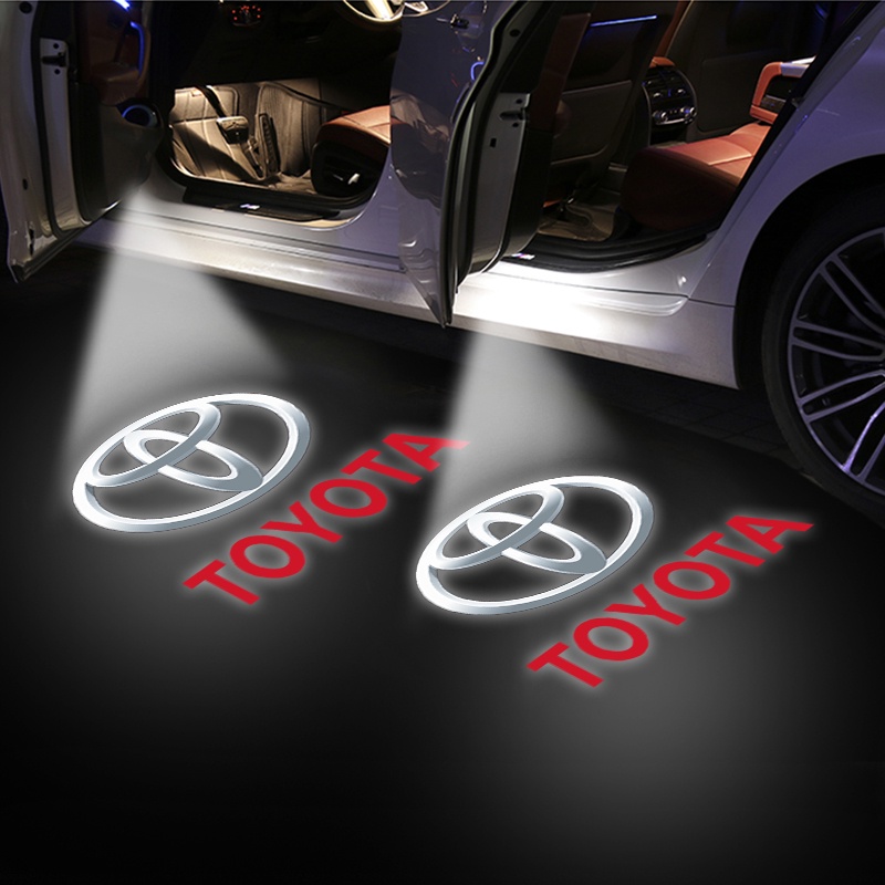[Pronto Estoque] 1pcs Luzes De Porta Do Carro Logotipo Projeção De Boas-Vindas Lâmpadas Sensor LED Para Toyota Corolla Yaris Rav4 Avensis Auris Camry C-hr 86 Prius Acessórios