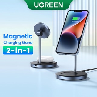 UGREEN Magnetic 2 Em 1 Estação De Carregamento Do Suporte Carregador Sem Fio Dock Para iPhone 14/13/12/Airpod 2 Earbuds