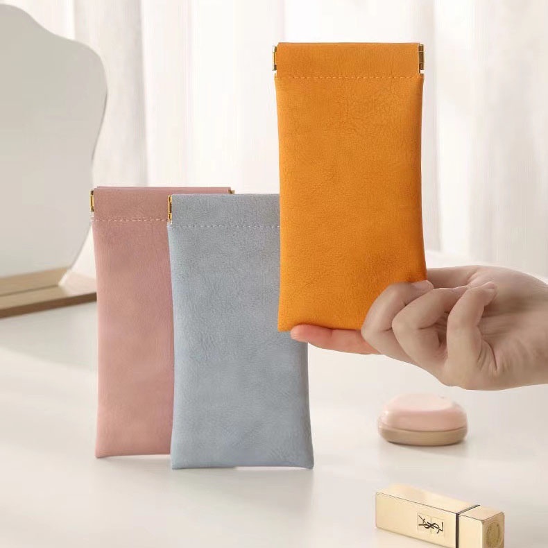 Saco De Óculos Conjuntos De Armazenamento De Sol Estilhaços Boca Fechamento Automático Couro Artigos Diversos em Oferta na Shopee