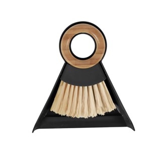 Kit escova de bambu e pá pequeno para limpeza - Oikos