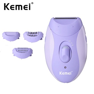 Depilador Elétrico Kemei Barbeador Feminino Recarregável Pernas Do Corpo Inteiro Removedor De Pelos Axilas Máquina De Remoção Pés Calos em Oferta na Shopee