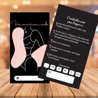 Tag / Etiqueta Roupas Moda Feminina 100un - Lingerie em Oferta na Shopee