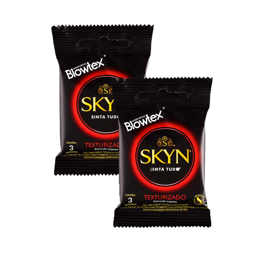 Kit 2 Pacotes Preservativo SKYN Texturizado C/ 3 Unidades Cada - Health