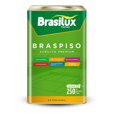 Tinta Piso Braspiso Acet. Amarelo Ouro 18 Litros - Brasilux - Home & Living