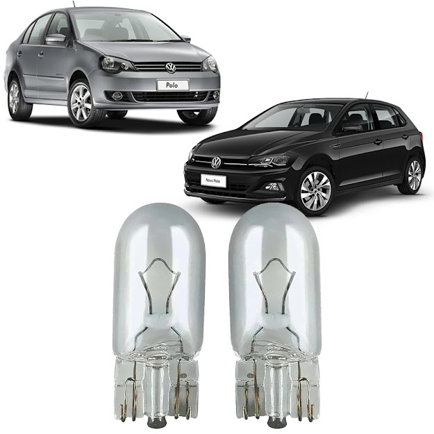 Par Lâmpadas Pingo Original Esmagada T10 12v 5w 2825 Volkswagen Polo Todos Faroleta Teto Placa Lanterna