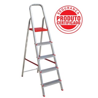 Escada de Alumínio Doméstica 5 Degraus BOTAFOGO