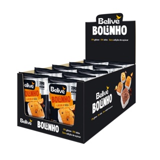 Bolinho Sem Glúten Zero Laranja Com Gotas de Chocolate com 10 unidades de 40g - Belive em Oferta na Shopee