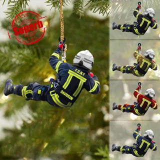Fogo De Bombeiro Personalizado Decoração Pingente De Carro Natal Periférico Plano J7E0