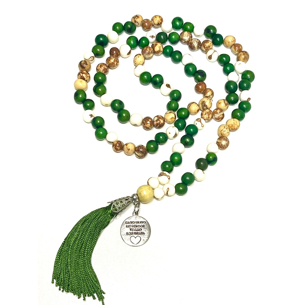 Imagem Japamala Modelo bete Russo 108 contas verde vida surpreenda