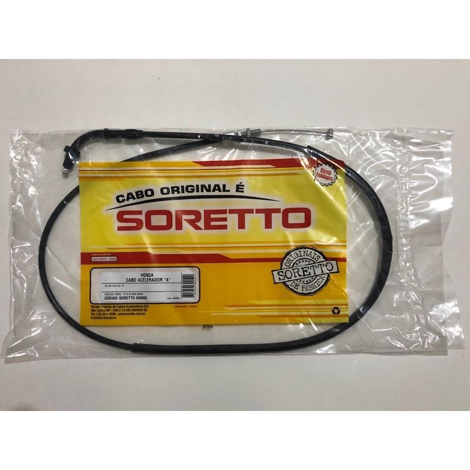 Cabo de acelerador A Honda CB 450 Custom TR 83/89 Soretto Original