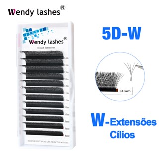 5D W Extensão De Cílios Em Forma De Volume Pré-Fabricado Estilo Maquiagem Wendy Extensões Naturais EyeLash