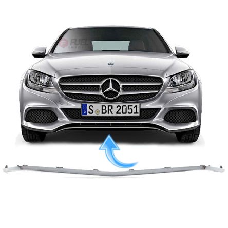 Friso Parachoque Dianteiro Mercedes C180 C200 C250 Avantgarde de 2015 À 2017 - Central