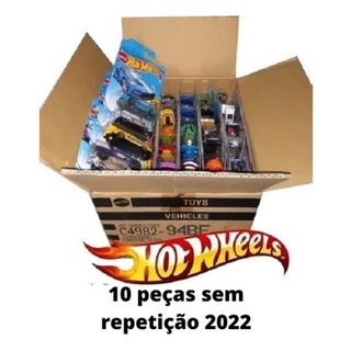 Hot Wheels Com 10 Carrinhos Sortidos Sem Repetições 2022 em Oferta na Shopee
