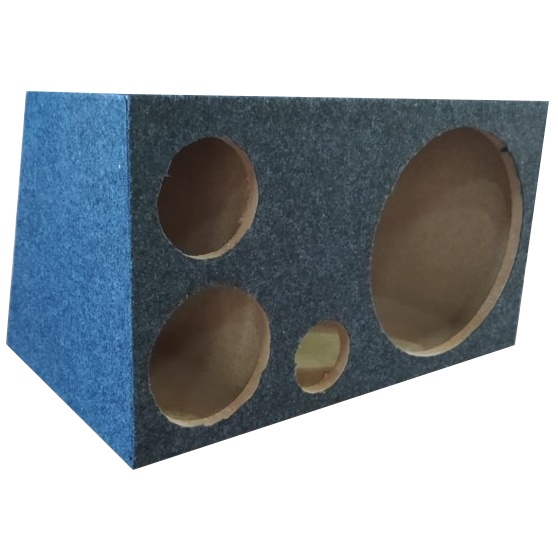 Caixa Madeira Trio 1X10 45 Litros Carpete Grafite