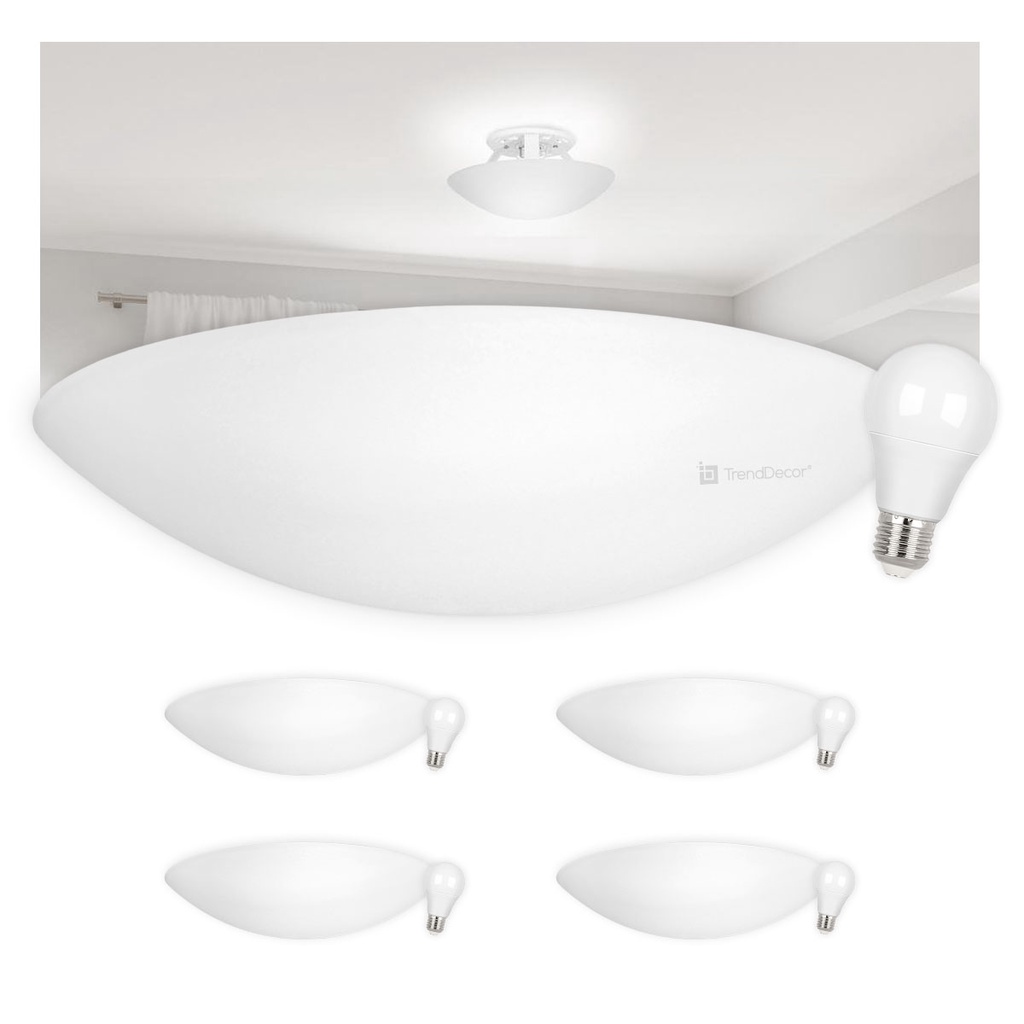 Kit 5 Plafon Luminária Teto Taschibra Solari Redondo 1x E27 com Lâmpadas Design Moderno E Elegante em Oferta na Shopee