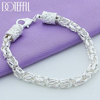 DOTEFFIL 925 Prata Esterlina Fecho Lagosta 20CM Pulseira Para Mulher Homem Moda Casamento Jóias De Noivado