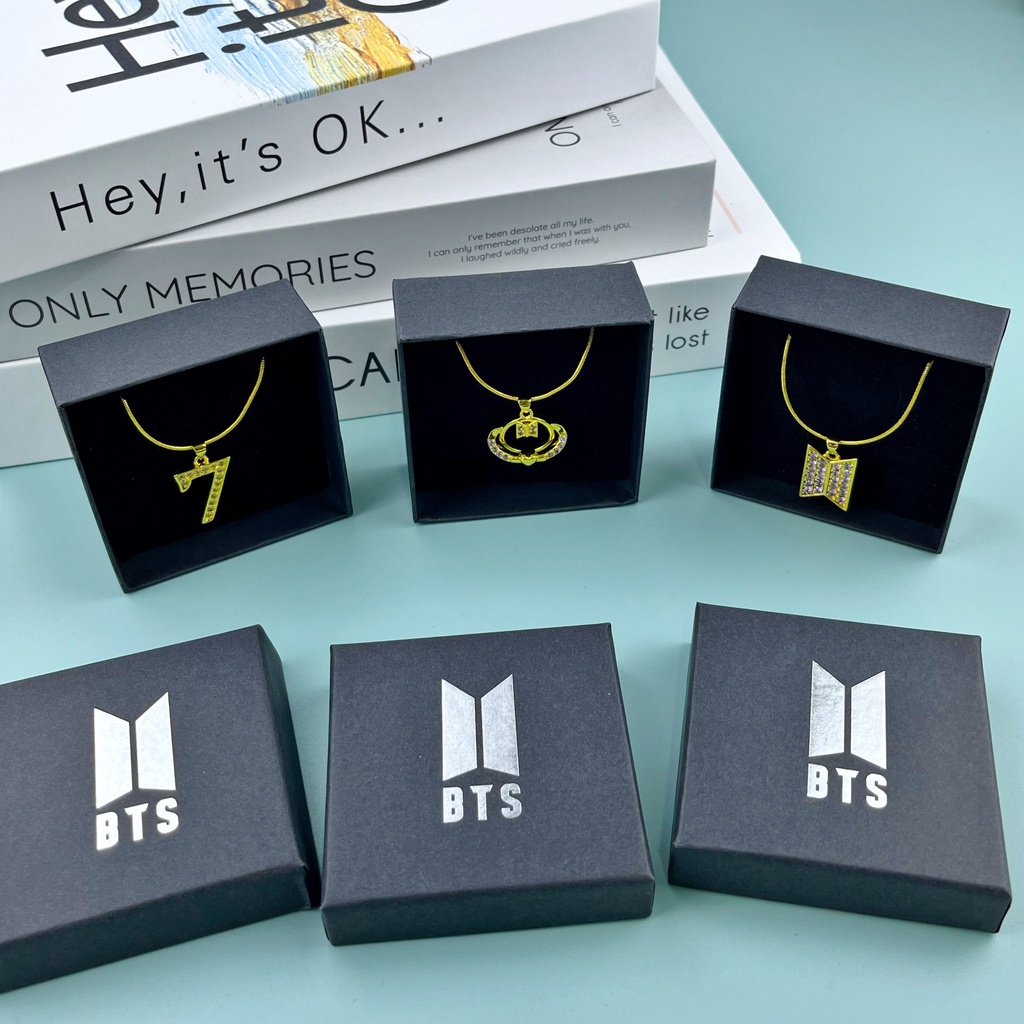 Coleção 3 Style Bangtan Boys Army Necklace Com Caixa Livre em Oferta na Shopee