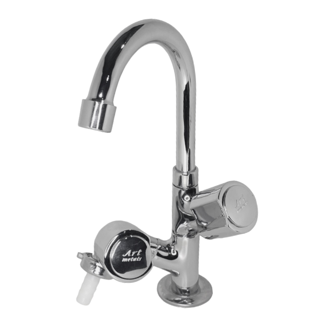Torneira De Mesa Bica Móvel Saída P/ Maquina C-40 1/4 De Volta Cozinha Área Externa