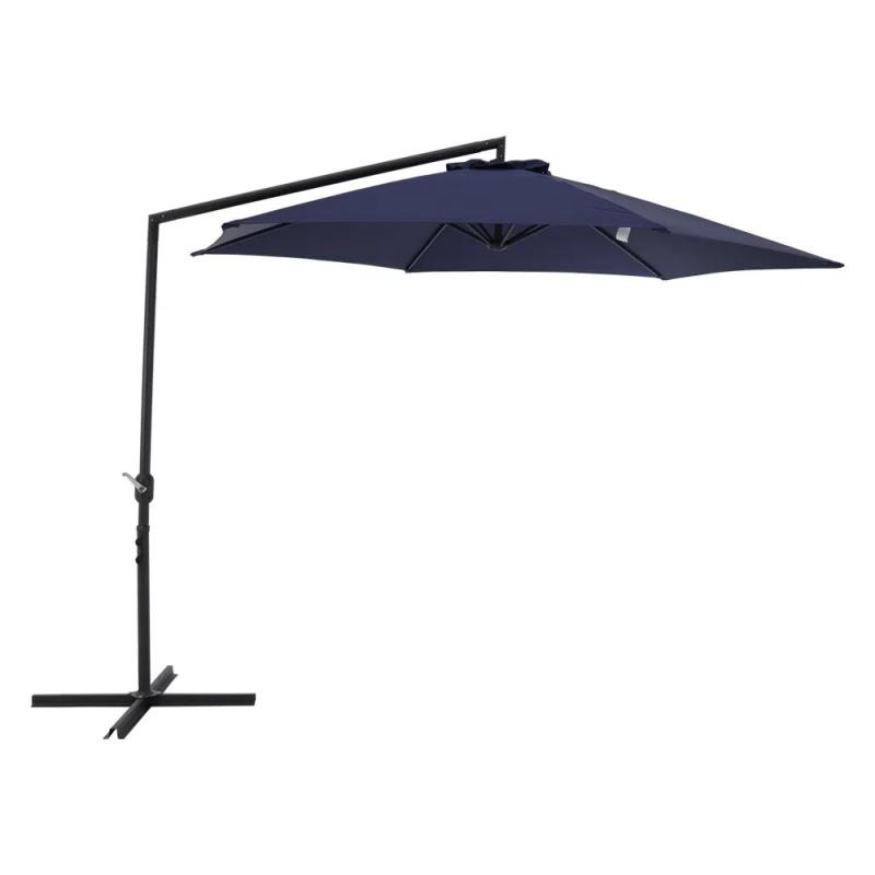 Ombrelone Suspenso Veneza 3 Metros Diâmetro com Manivela 832002 Azul BELFIX