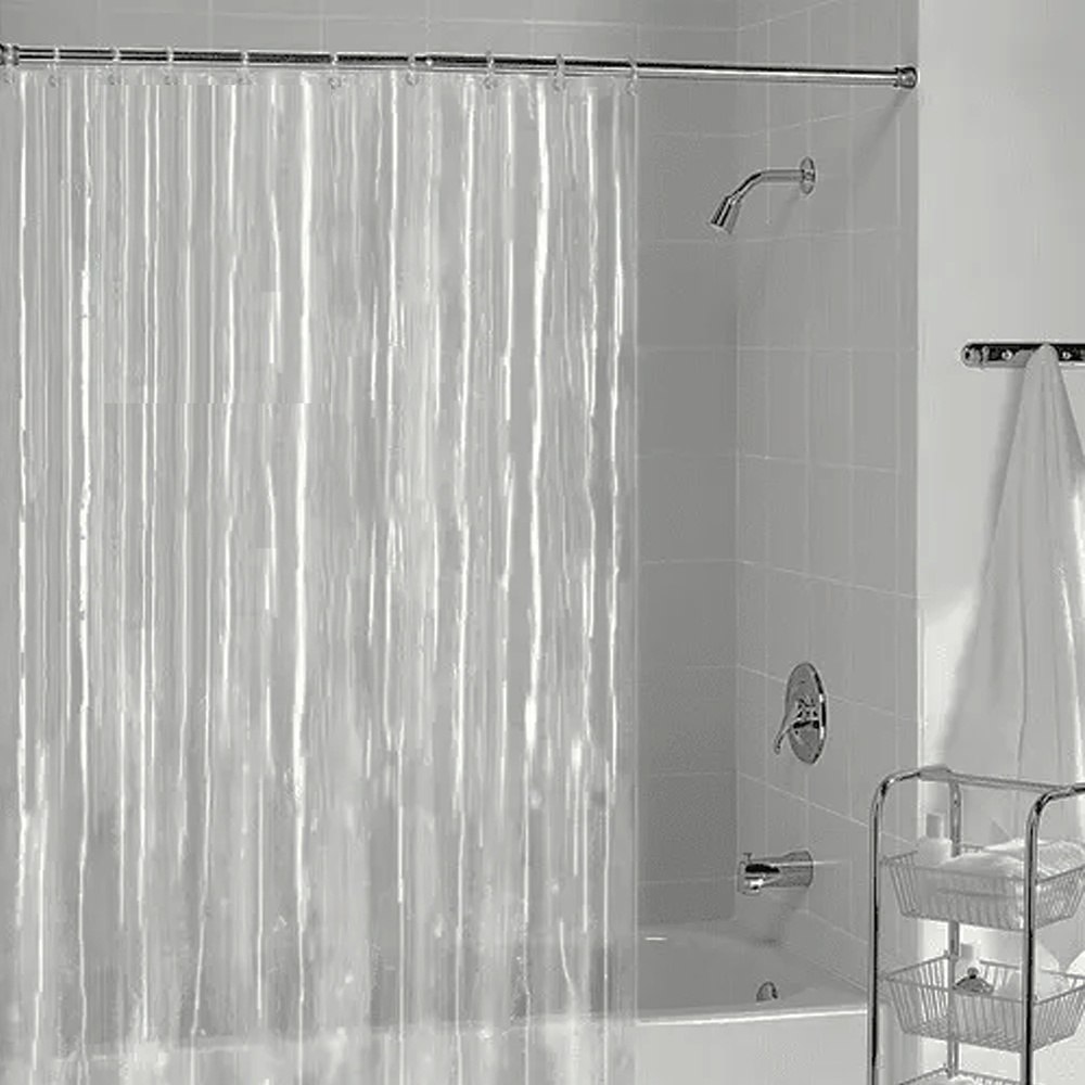 1 Cortina De Box Transparente Grossa Resistente Antimofo