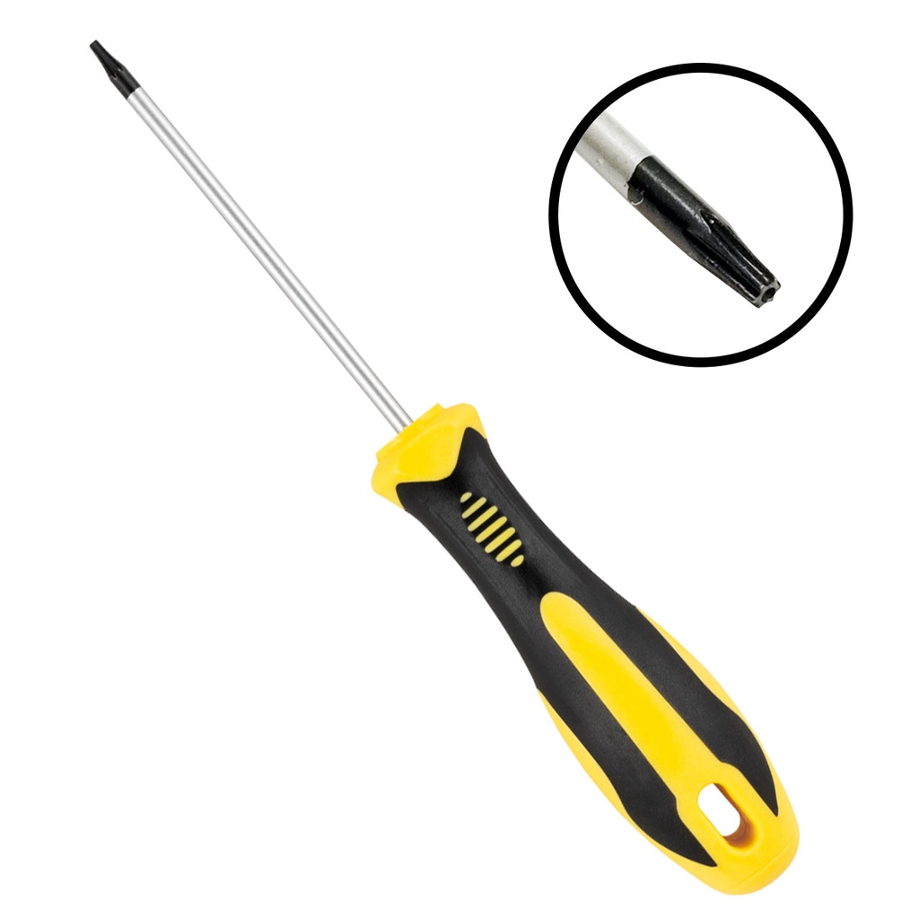 Chave Torx T6 Ponta Imantada com Furo Aço CR-V para Notebook