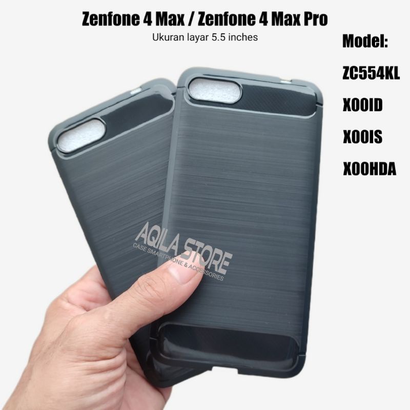 Capa Slim Fit Asus Zenfone 4 Max Pro (Modelo : ZC554KL , X00ID , X00IS , X00HDA) Softcase Carbono Robusto