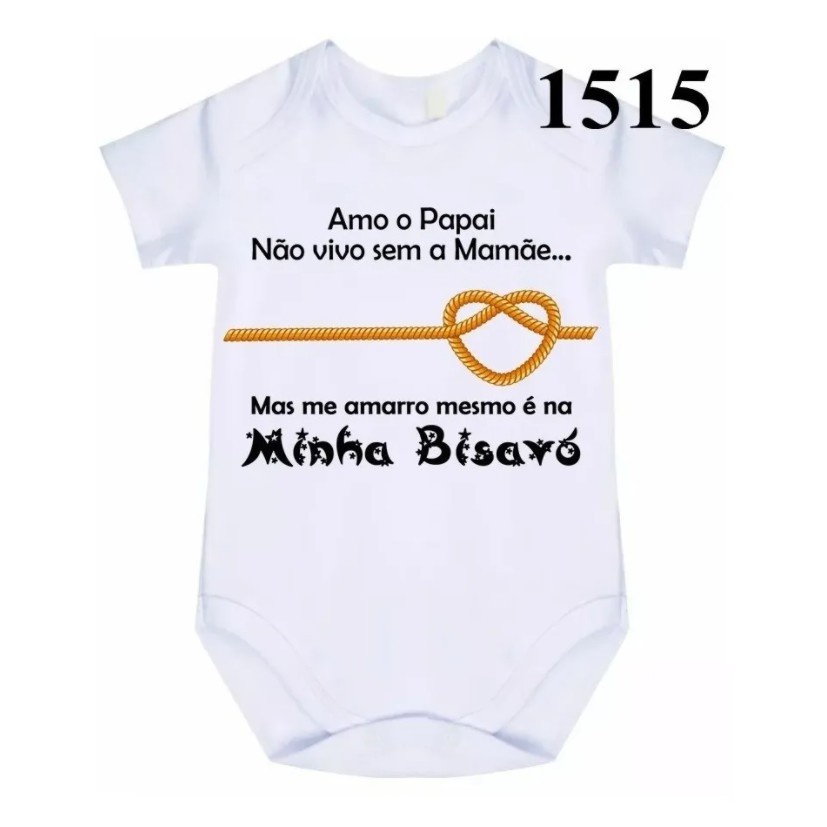 Body roupinha de bebê personalizado amo papai não vivo sem a mamãe mais me amarro mesmo na minha bisavó em Oferta na Shopee