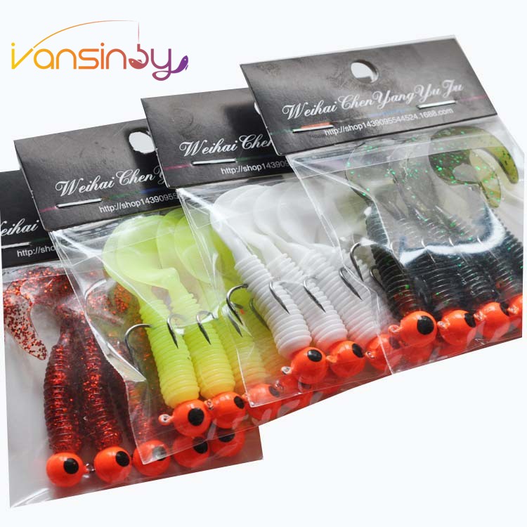 5pcs Atrações De Pesca Iscas Biônicas Macias 5g Anzol De Chumbo 6cm Isca Macia Para Do Robalo De Natação Água Doce em Oferta na Shopee