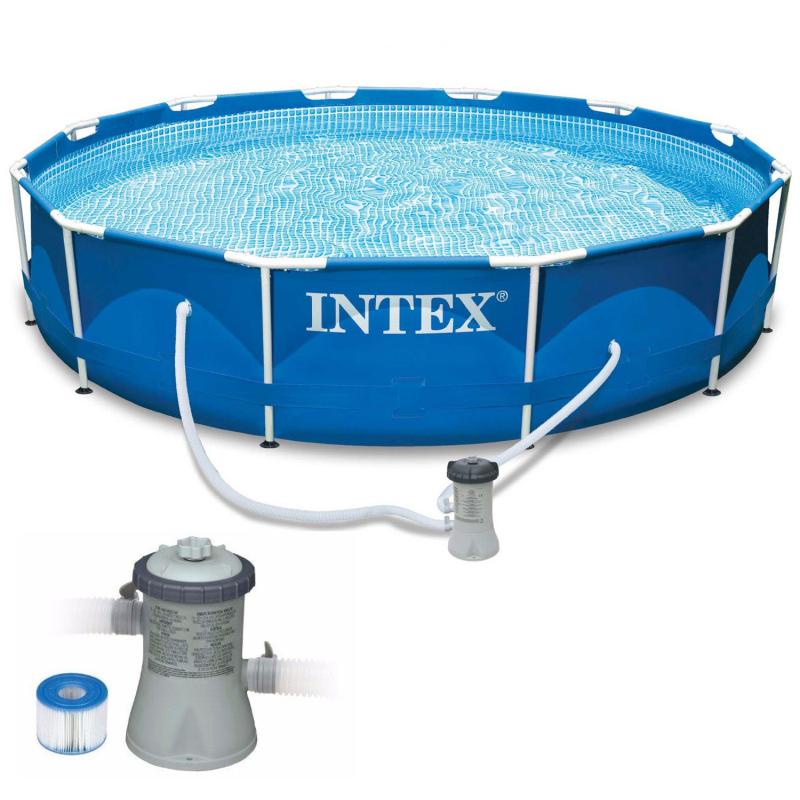 Piscina com Armação 6.503 Litros 366 x 76 CM com Bomba Filtrante INTEX em Oferta na Shopee
