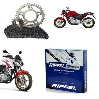Kit Relacao Tracao Transmissao Sem Retentor CB300 2009 2010 2011 2012 2013 2014 2015 Original Riffel