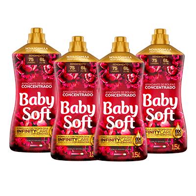 Kit 4 Amaciante Concentrado Baby Soft Desejo Envolvente 1,5L em Oferta na Shopee