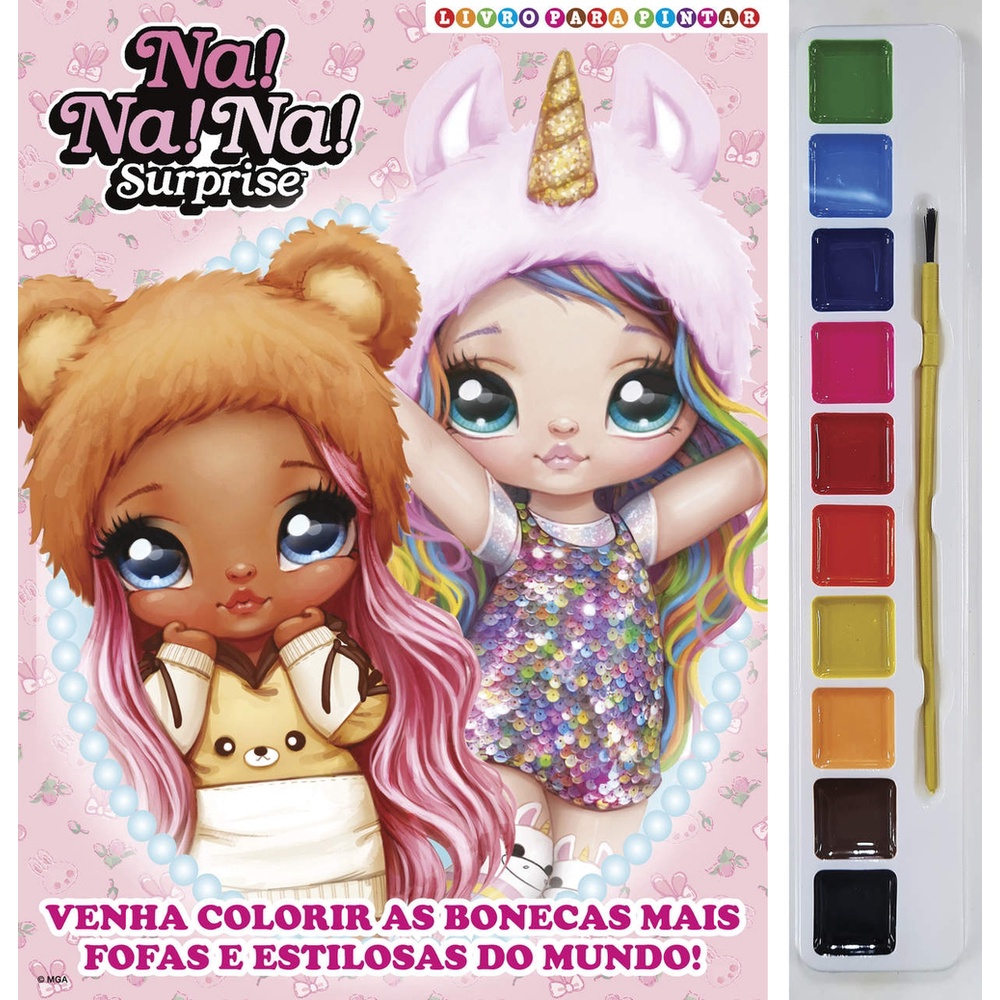 Na Na Na Surprise Livro para Pintar com Aquarela