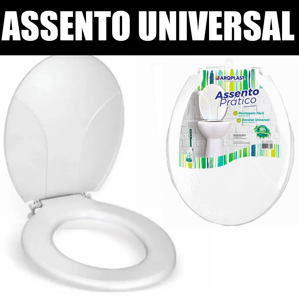ASSENTO SANITÁRIO TAMPA VASO REDONDO OVAL UNIVERSAL BASICO PLÁSTICO DECA CELITE ICASA LOGASA INCEPA — imagem 2 de 2