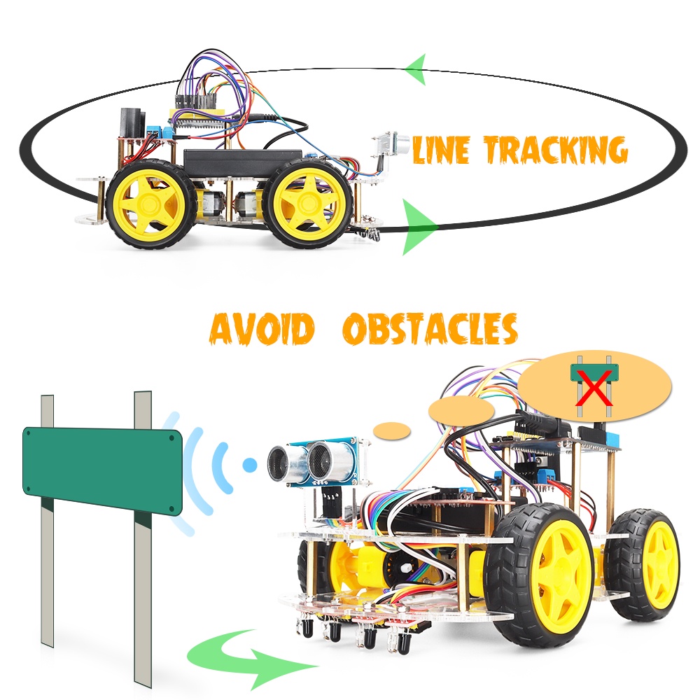 Venda A Quente STEM Kit Inicial De Robô Escolar Para Arduino Projeto C-language IDE Programável Faça Você Mesmo Educação APP BLE 5.0 Codificação De Controle Remoto Sem Fio Construir Robótico 4WD