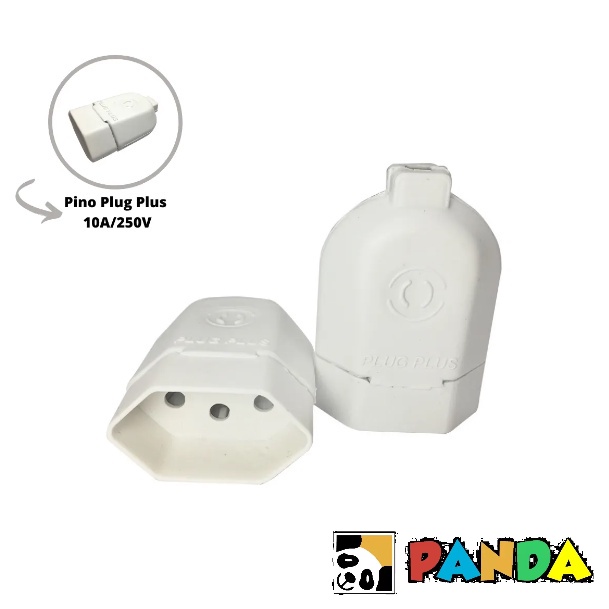 Adaptador Pino Plug Fêmea 10A De Tomada Branco 2p + Terra