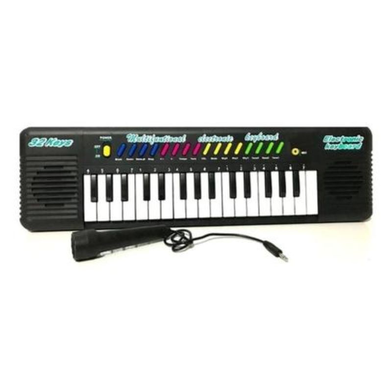 Brinquedo Piano Teclado Infantil Com Microfone Musical Educativo