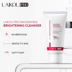 LAIKOU Pro 99,6 % Niacinamida Limpador Brilhante Limpeza Suave Iluminar Melanina 50g