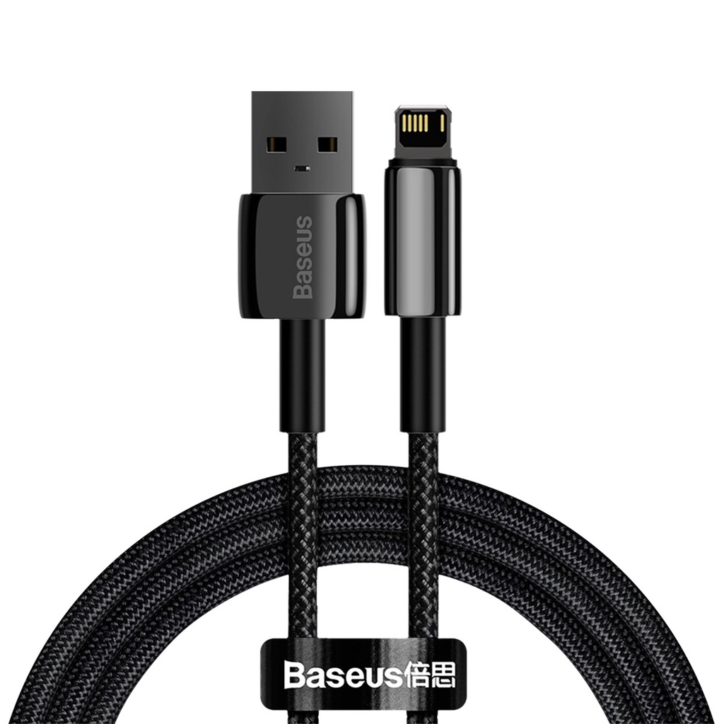 Cabo Fast Charging Baseus Tungsten - USB Para Lightning - Para iPhone 2.4A 1M - Preto