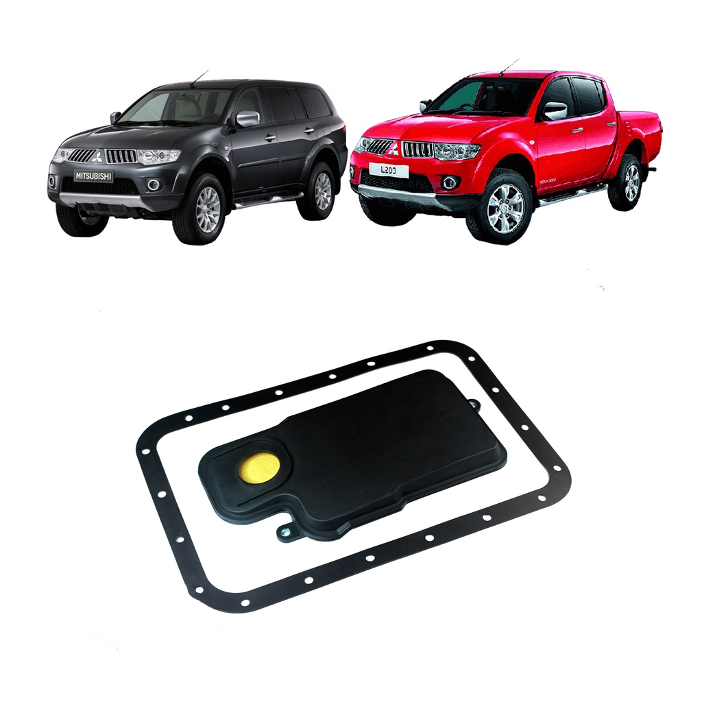 FILTRO ÓLEO CAMBIO AUTOMATICO MITSUBISHI L200 TRITON PAJERO DAKAR (BOCAL BAIXO) COM JUNTA 2007 ATÉ 2016