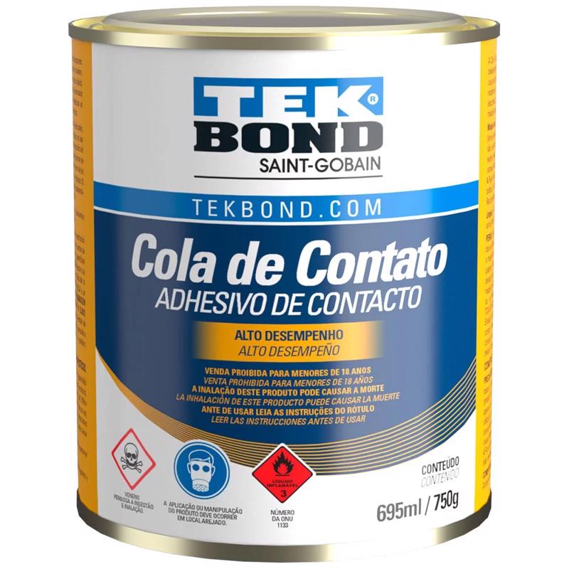 Adesivo Cola De Contato 750g 695ml De Uso Geral Fixar Pisos Trabalhos Artesanatos MDF Profissional - Home & Living